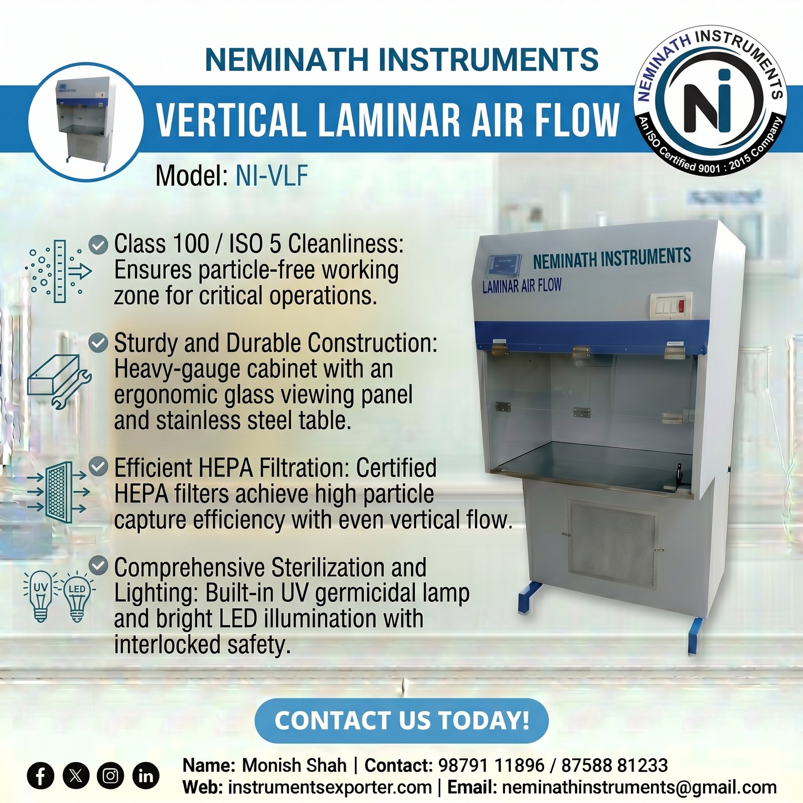 Laminar air flow Vertical type