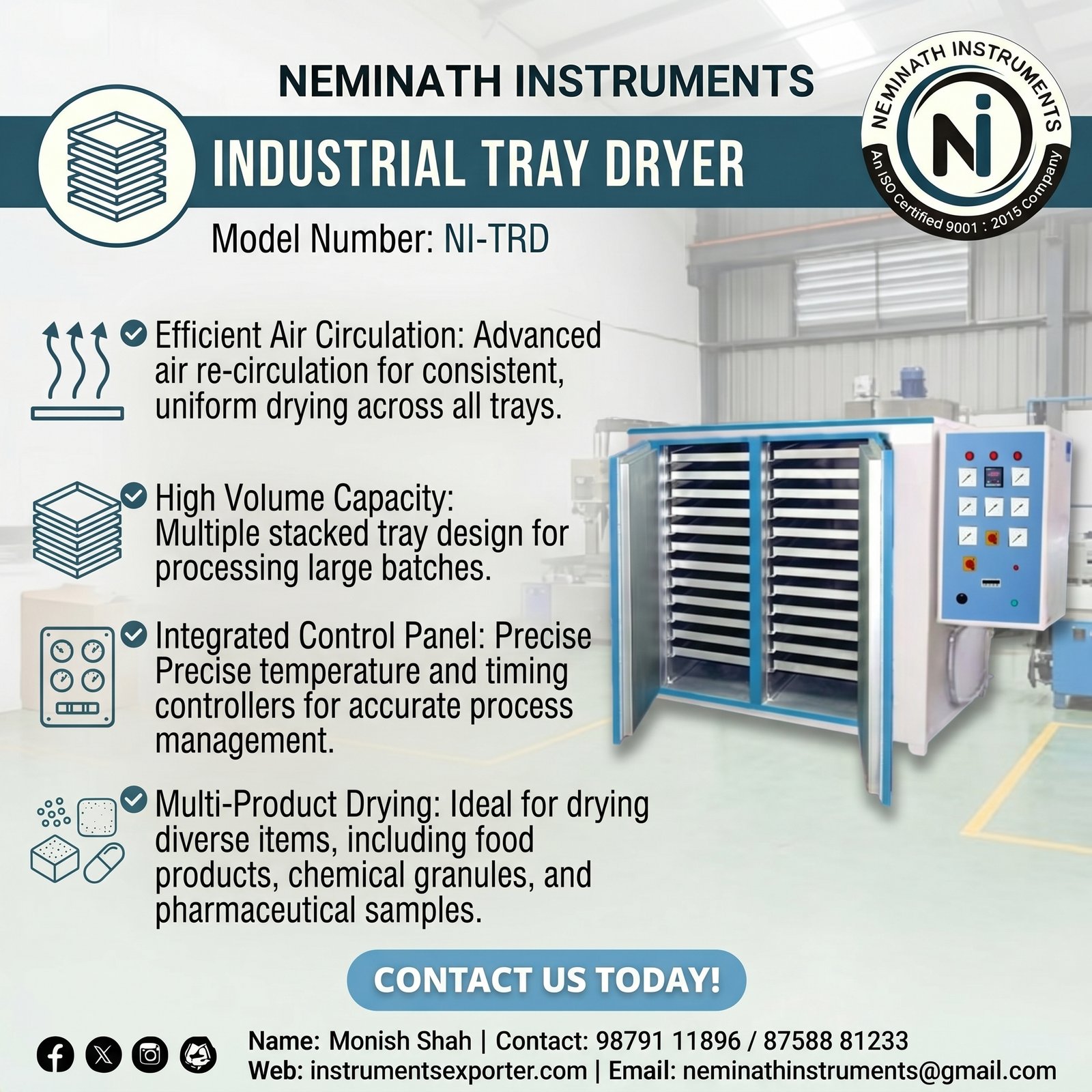 Tray dryer